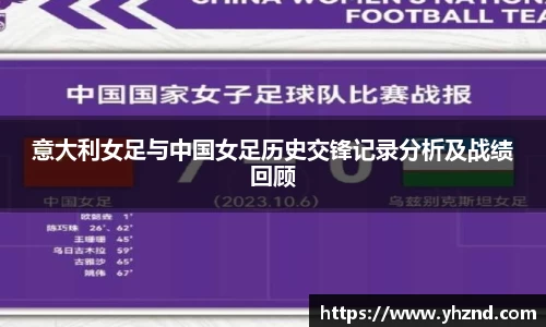 意大利女足与中国女足历史交锋记录分析及战绩回顾